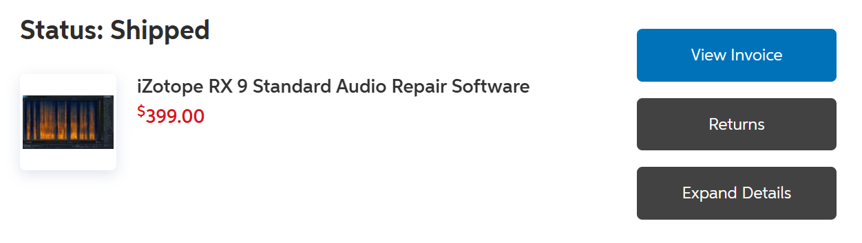 iZotope iZotope RX 9 Standard Audio Repair Software